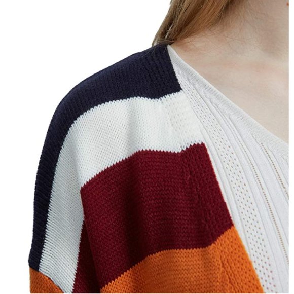 NWT Thick Knit Striped Oversized Cardigan Sweater - Picture 5 of 7